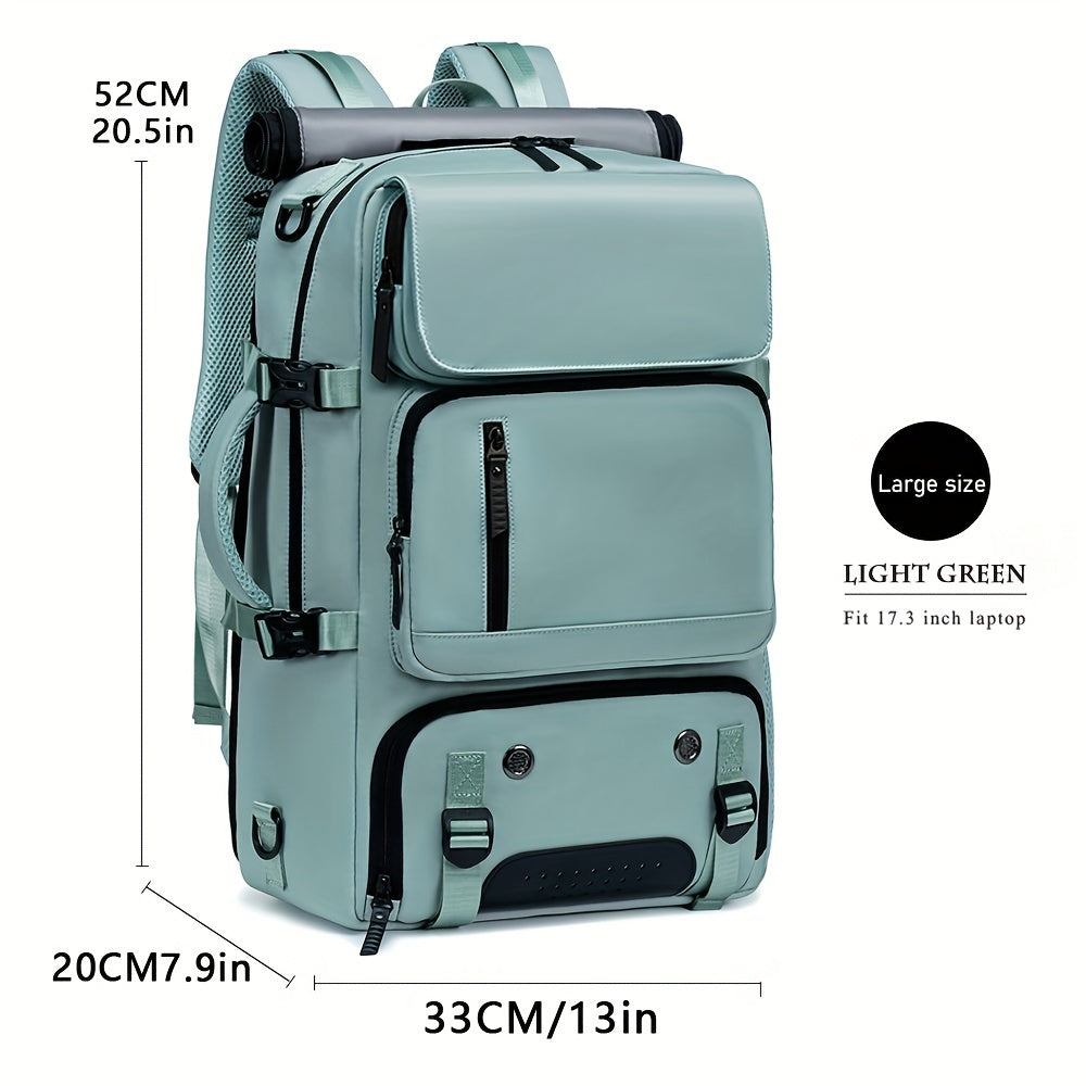 Unisex Water-Resistant Laptop Backpack for Business Travel and Daily Use with USB Charging and Large Capacity