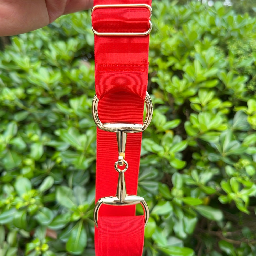 Women's Equestrian Waist Belt with Golden Metal Buckle Fashion Girdle Accessory