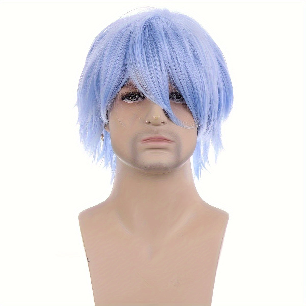 Unisex Curly Full Top Anime Cosplay Wig Head Cover for Costume and Party
