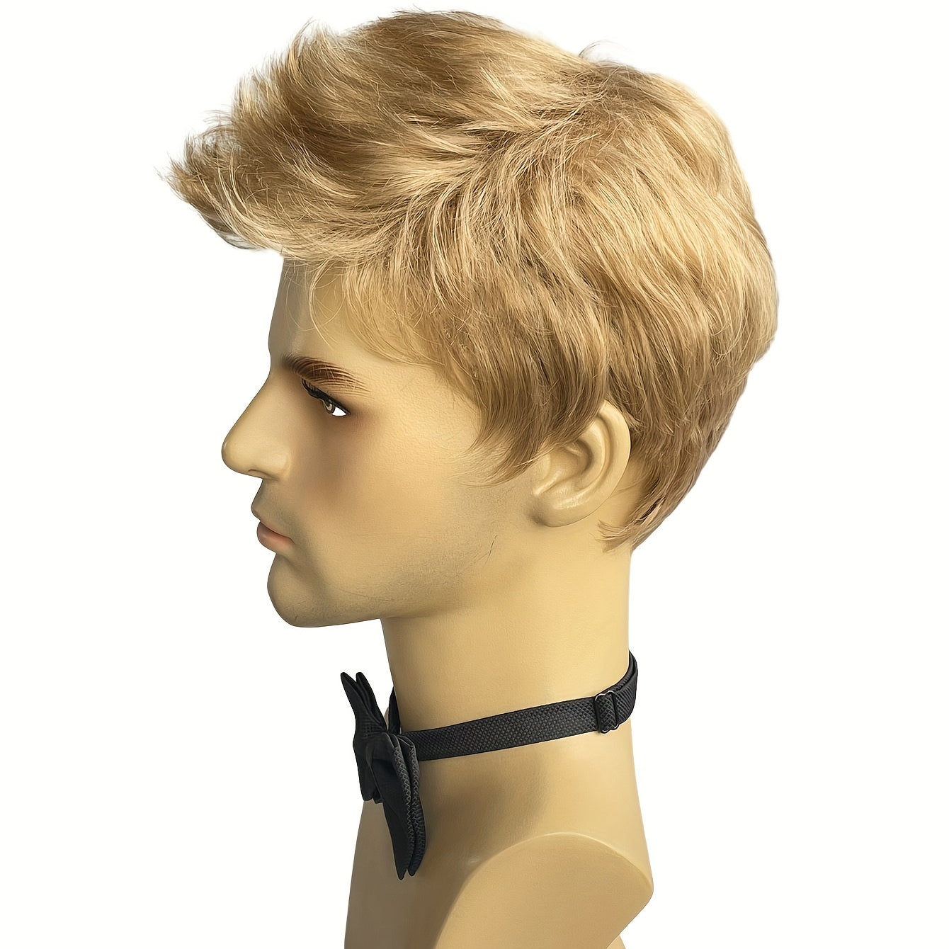 Men's Short Golden Wig for Parties, Costumes, and Daily Wear