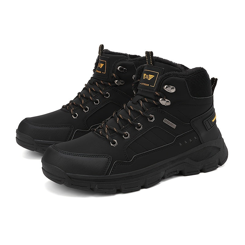 Women's Winter Tactical Boots Non-Slip TPR Sole All-Terrain Hiking Black Tan