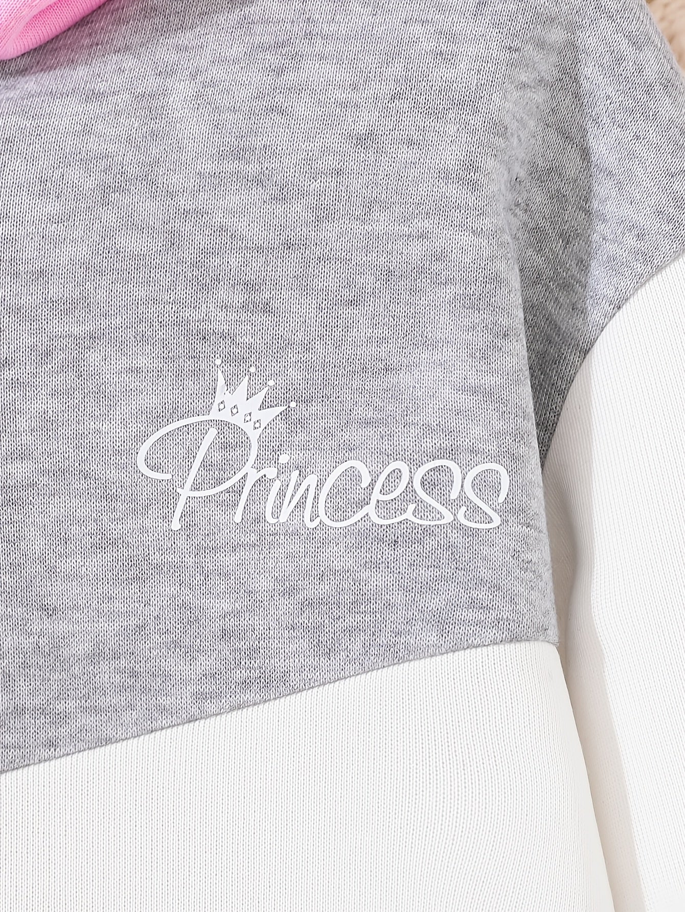 Girls' Kids Colorblock Letter Print Hoodie and Joggers Set Long Sleeve Knit Fall Winter