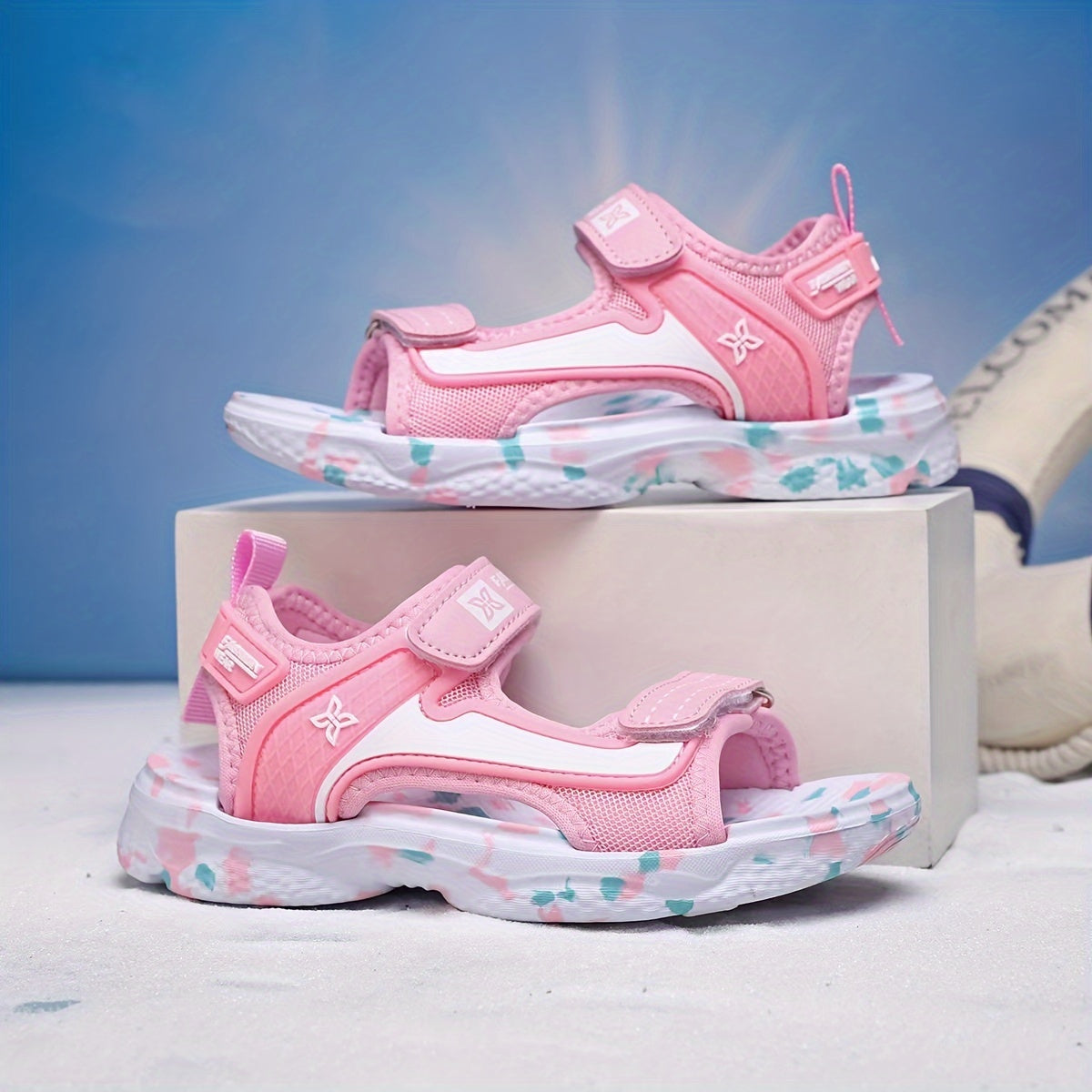 Girls Open Toe Sport Sandals Lightweight Breathable Casual Beach Shoes