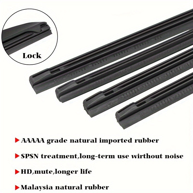 2pcs Rubber Wiper Blade Insert Refills Soft 8mm Fit 14-28 Inch Car Auto Accessories