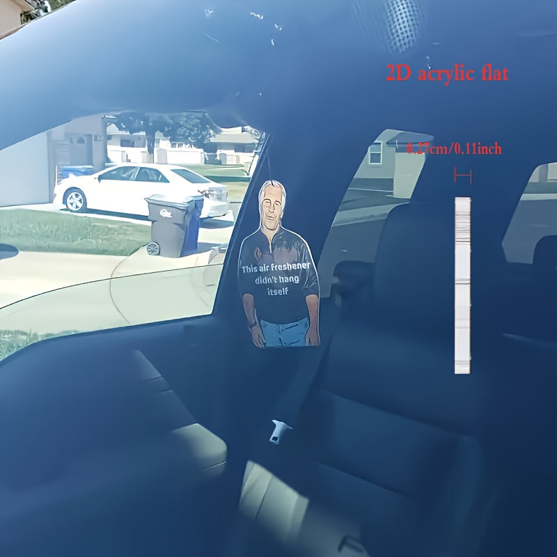 Umumiy foydalanish uchun akril avtomobil orqa ko‘zg‘u pendenti 2D tekis kulgili bezak