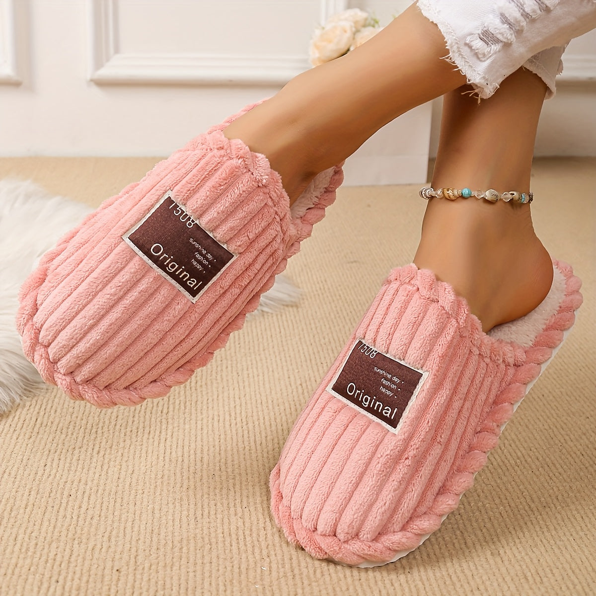 Unisex Non-Slip Indoor Slippers for Men and Women Autumn Winter Comfort