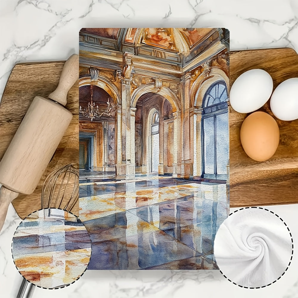 Set of 2 Ultra Soft Kitchen Towels 40x60cm Absorbent Dish Drying Decor