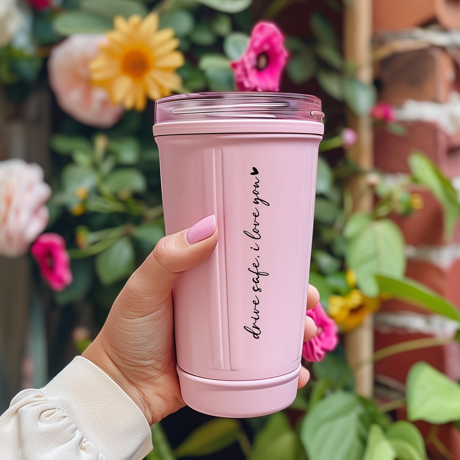 Drive Safe Love Heart Mirror Decal Plastic Adhesive Sticker 11cm Vehicle Interior