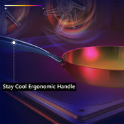 Two-Piece Stainless Steel Skillet Set 24cm and 30cm Nonstick Oven Safe Dishwasher Safe