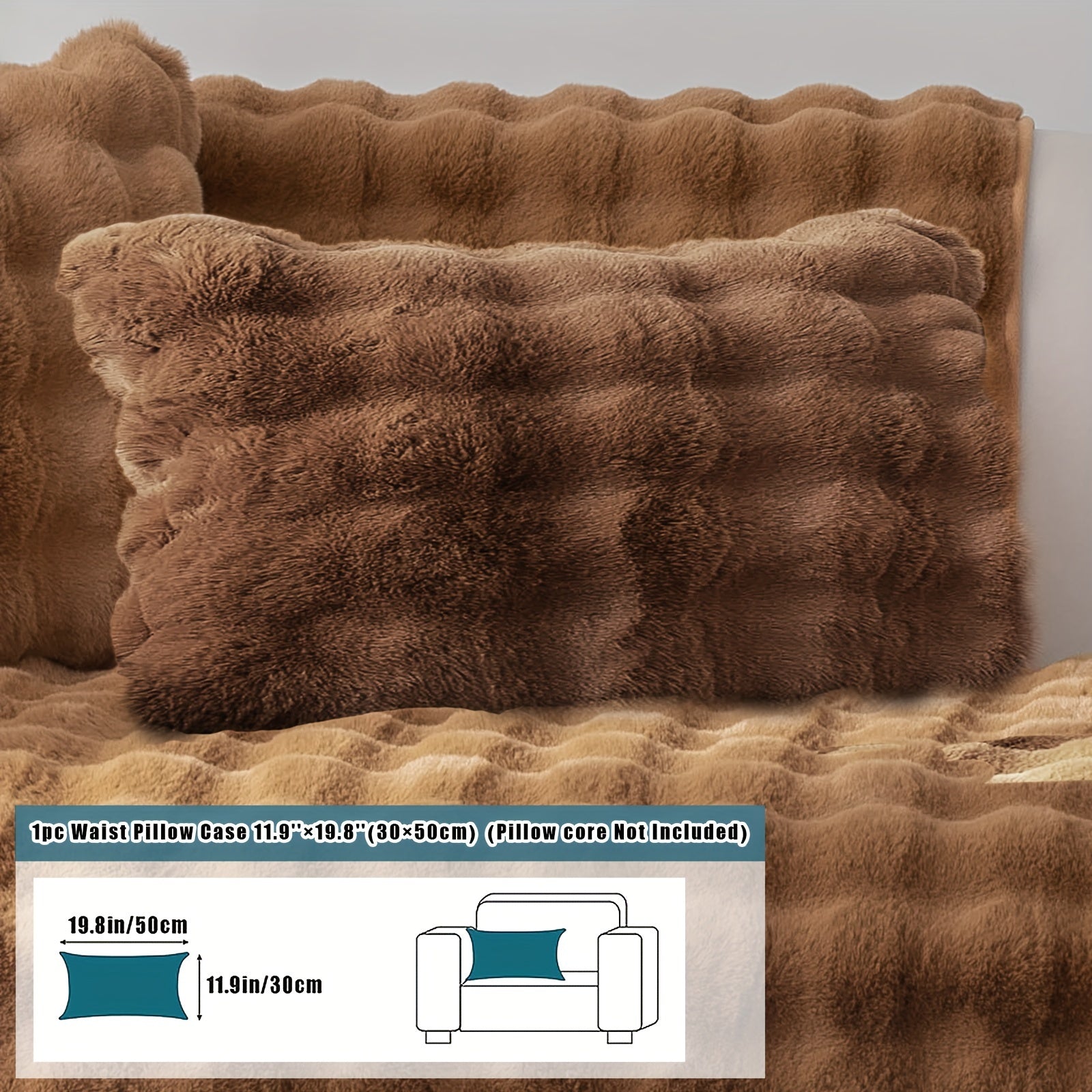 Имитация кролика плюшевая подушка-диван для домашних животных, дружелюбная к собакам с нескользящим чехлом для защиты мебели и декора в спальне, офисе или гостиной.