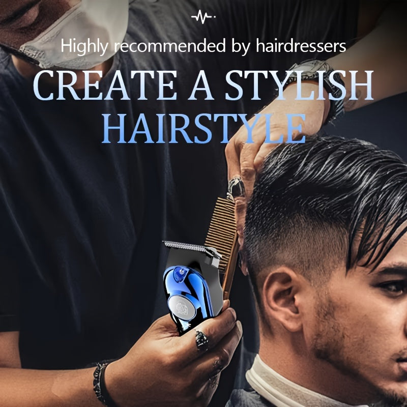 Electric Hair Clipper Cordless Trimmer for Men with Steel T-Blade USB Charging