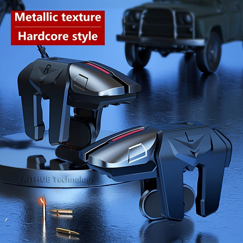 Mobile Gaming Triggers for Sensitive Shooting Control with 6-Finger Input for PUBG Mobile