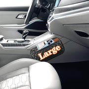 Black Quilted PU Leather Car Seat Organizer for Phone Keys Coins Storage