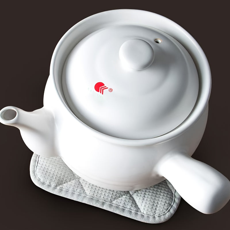 White Ceramic Medicine Cooker 104oz 71oz Gas Stove Compatible Soup Stew Pot