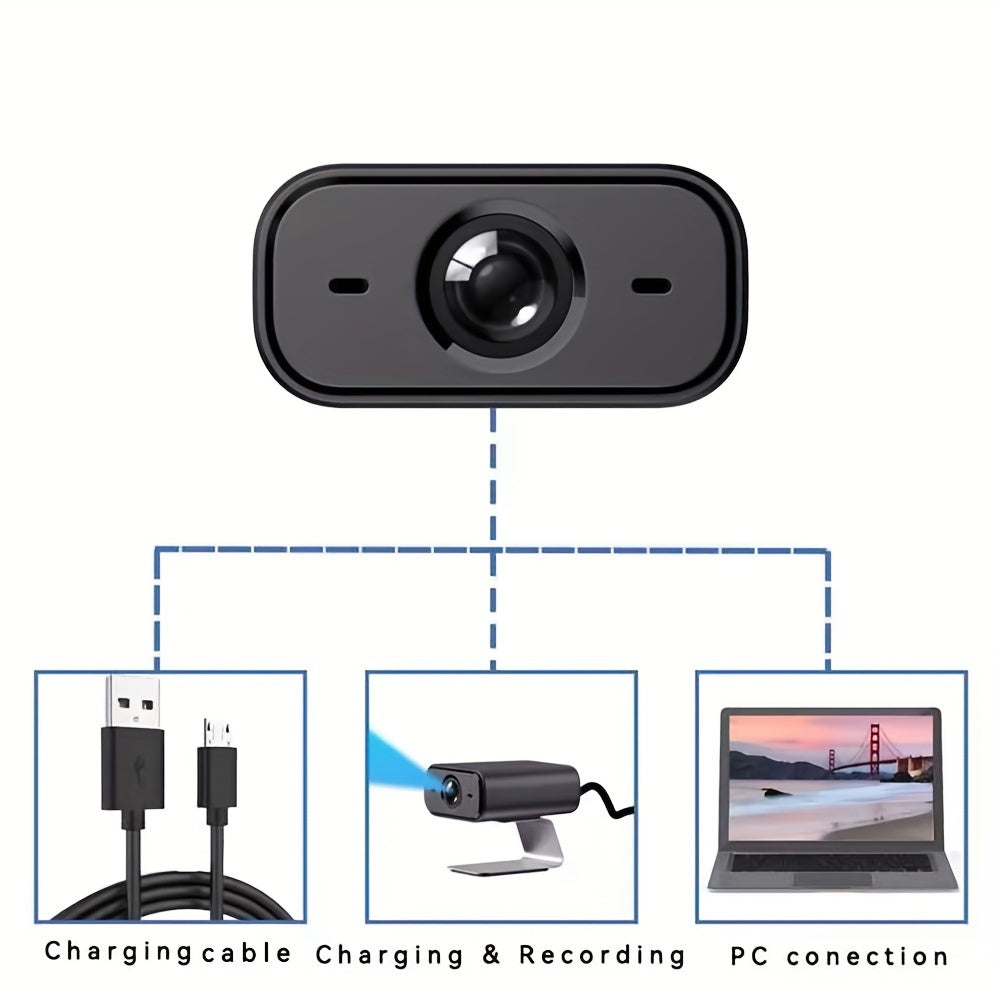 Indoor WiFi Security Camera 1080p Night Vision Motion Detection USB Plug-in for Pet Child Monitoring