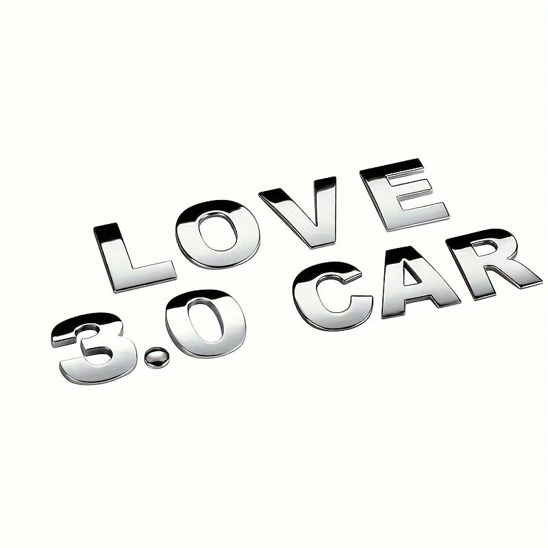 3D металлическая алфавитно-цифровая автомобильная наклейка с отражающим серебристым покрытием, долговечный акцент на кузов
