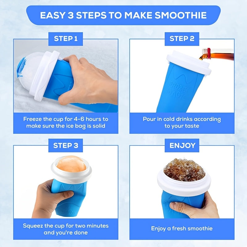 Portable Manual Smoothie Maker No Electricity Needed Quick Freezing Summer Drink Blender