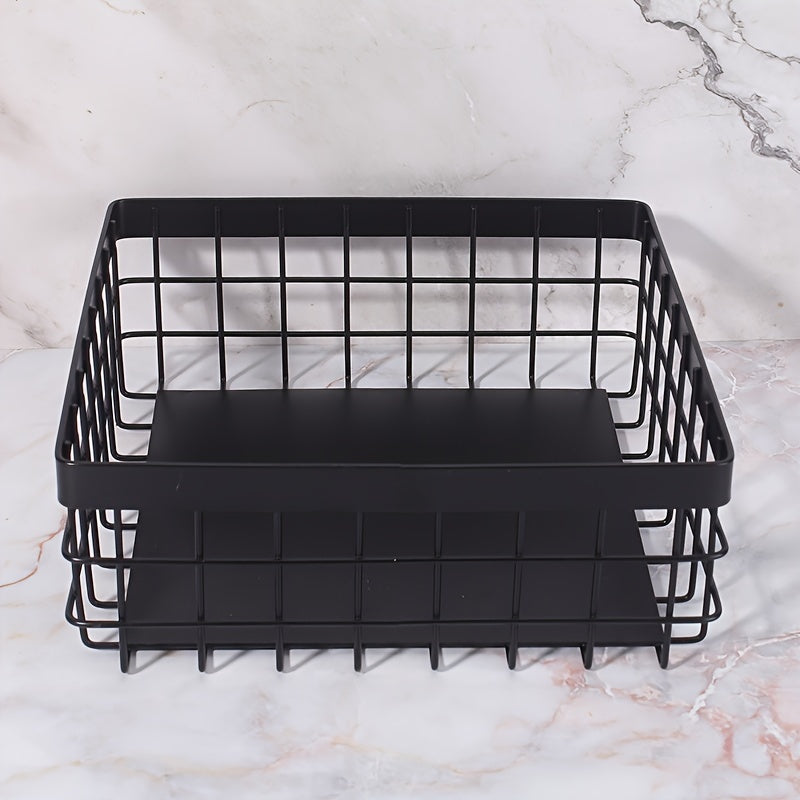 2 ta Metall Saqlash Savatlari, Ofis va Oshxona uchun Turli O'lchamlarda - Snacklar va Zaruriy Buyumlar uchun Quvvatli Tashkiliy Qulfi