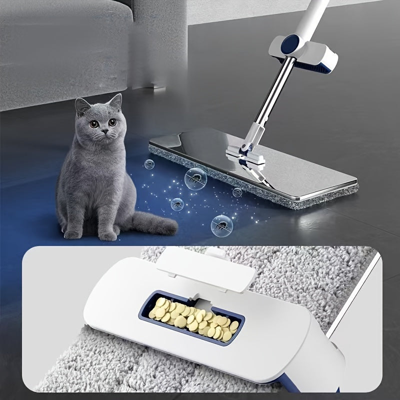 Zanglamas po'latdan yasalgan kengligi 42 sm bo'lgan tekis mopa - oshxona, hammom va yashash xonasi uchun oson tozalash - nam yoki quruq holda ishlatilishi mumkin, qo'l bilan yuvish shart emas.