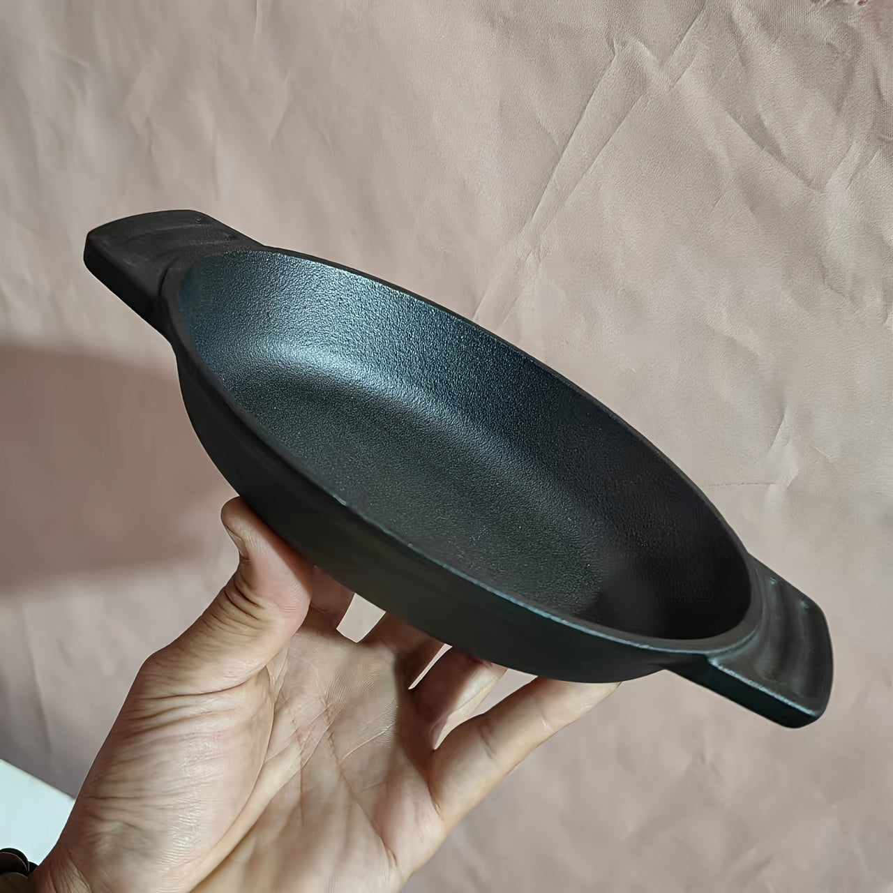 Cast Iron Cookware Set with Double-Ear Small Frying Pan and Barbecue Plate for Home and Commercial Use