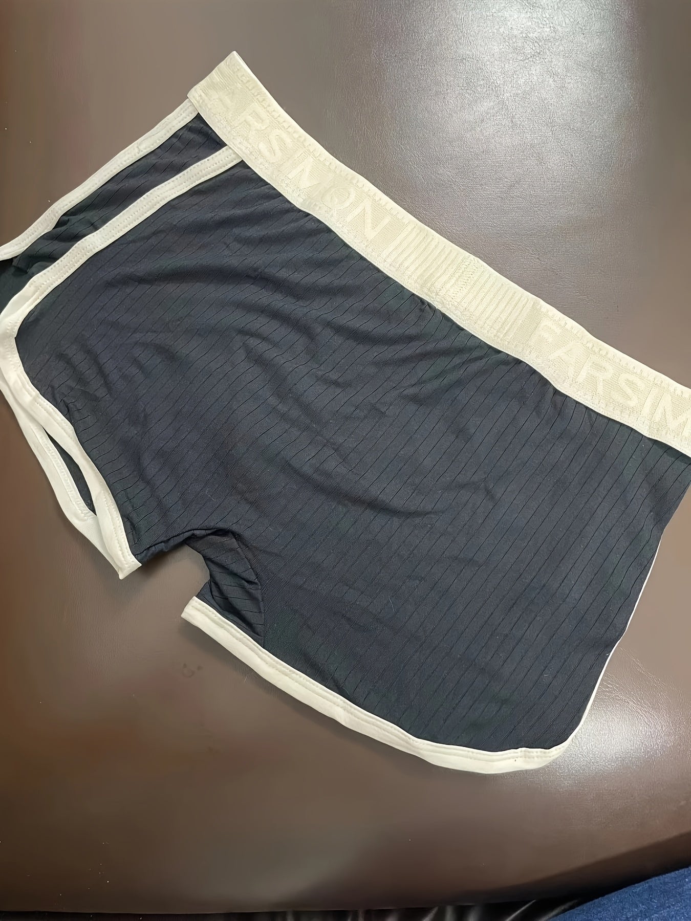Men's Boxer Briefs Breathable Polyester Knit Solid Color Medium Stretch Lightweight