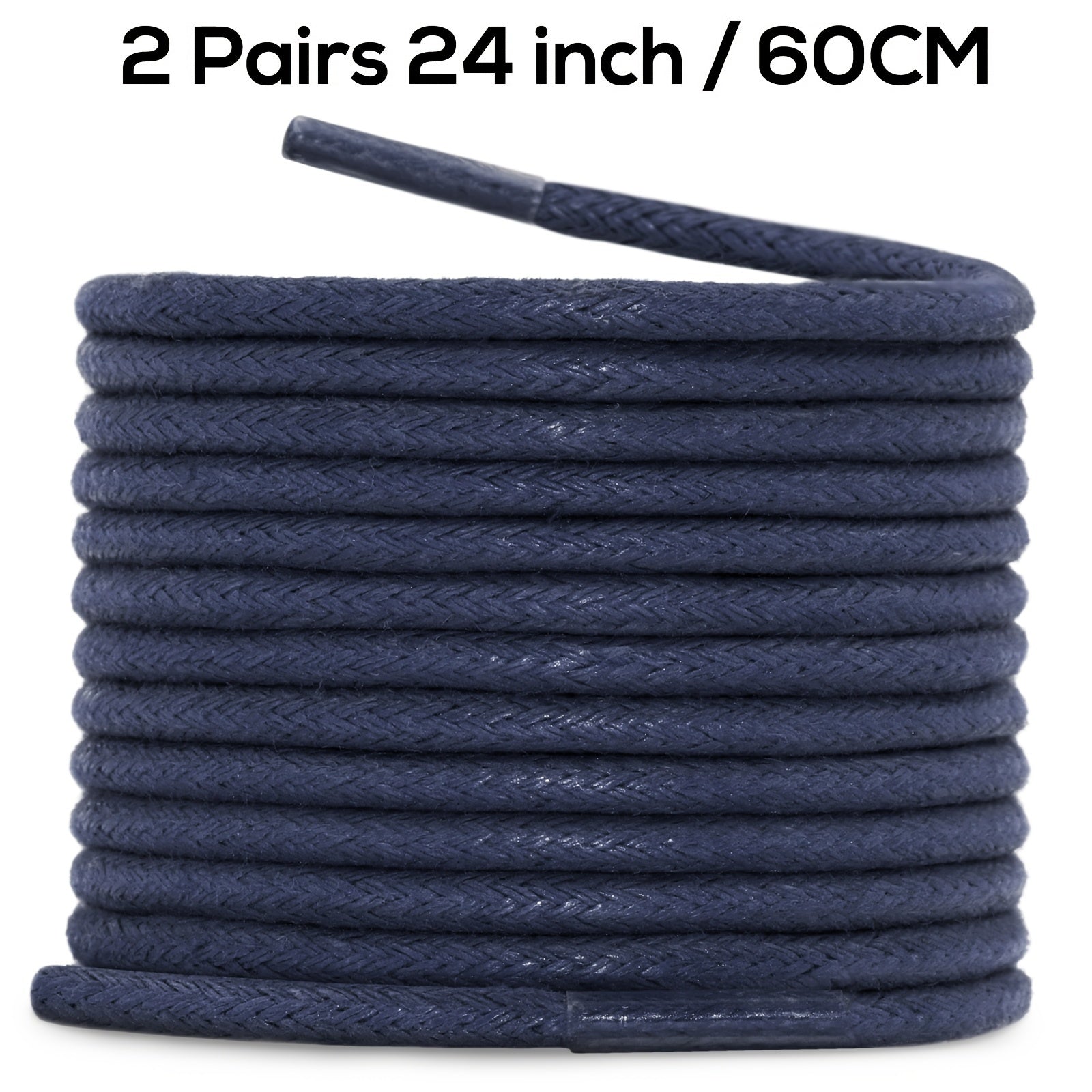 Unisex Waxed Shoelaces 0.25cm Thick Round Replacement Multi-Coloured 4 Pairs