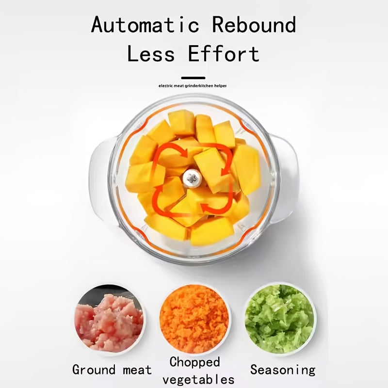 Manual Food Chopper 50oz with Stainless Steel Blades Garlic Press Dicer