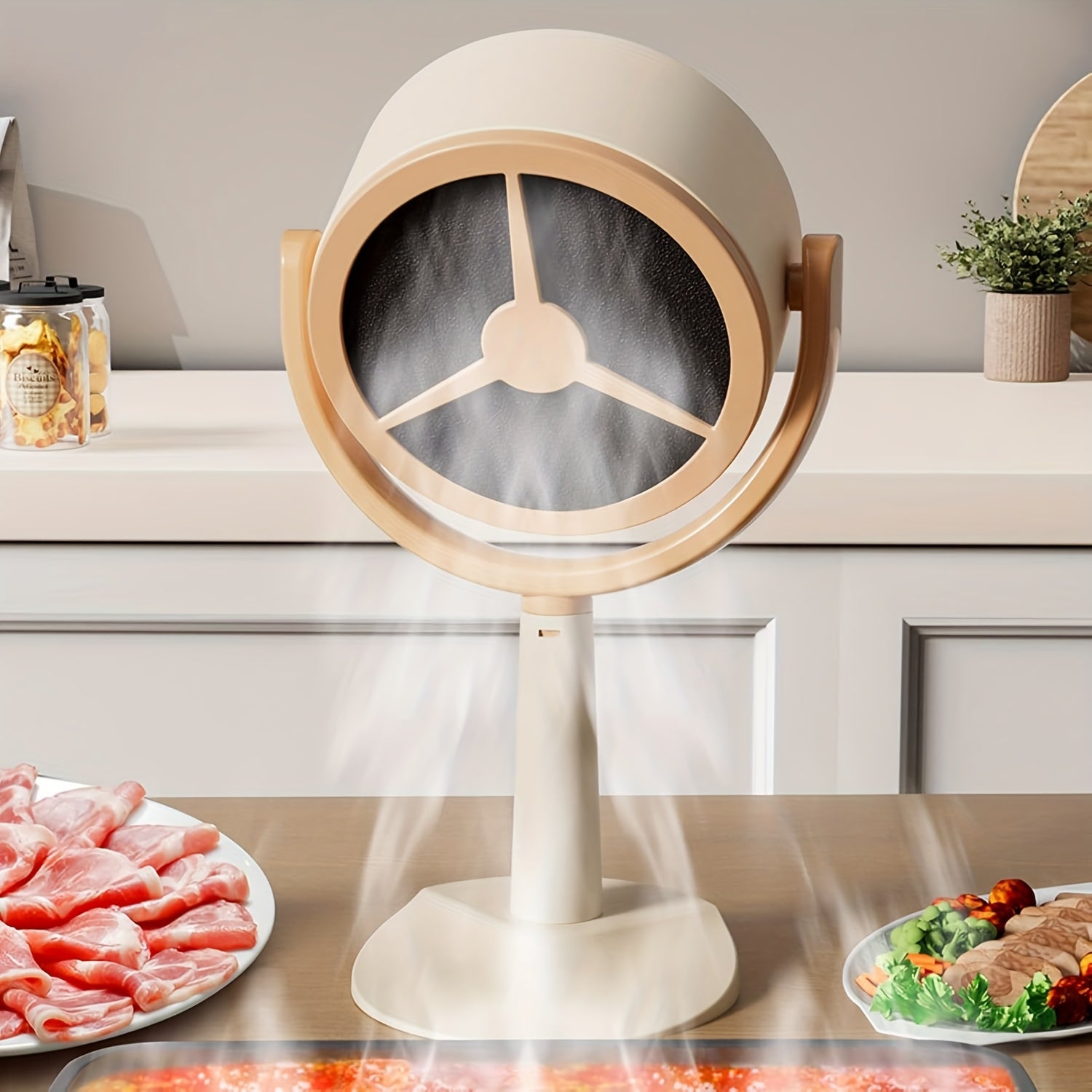 Portable Smoke Filter: Ichki tutun va pishirish uchun ideal. Qayta zaryadlanadigan litiy batareya va kompakt dizaynga ega.