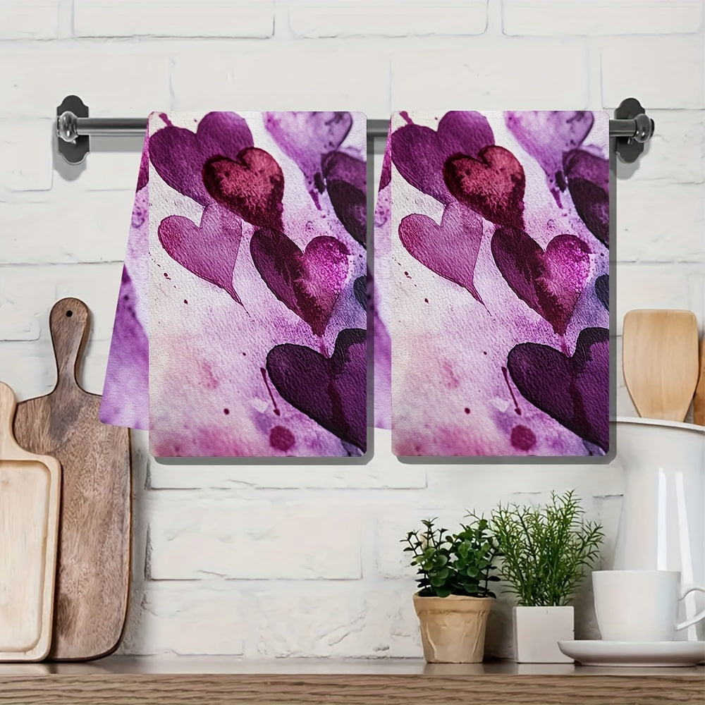 Purple Kitchen Towels Ultra-Soft Absorbent 40x60cm for Holiday Decor