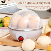 Egg Cooker with Visual Window One-Touch Switch Auto Power-Off Mini Heating Multi-Functional 220V