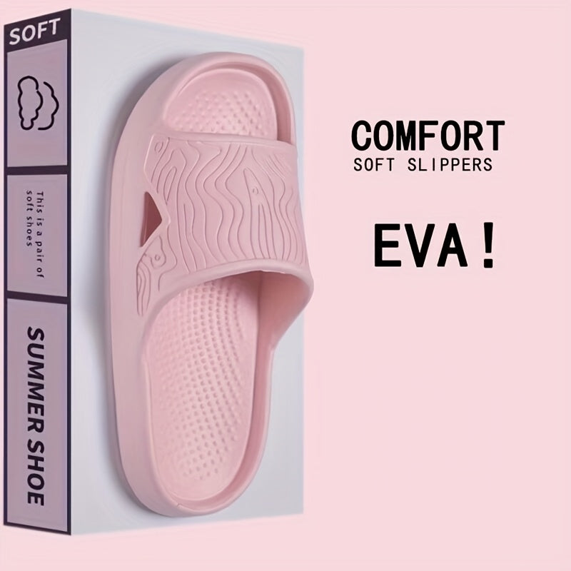 Ayollar uchun EVA slayd sandalki, yengil pushti, ochiq barmoqli, kundalik qulaylik