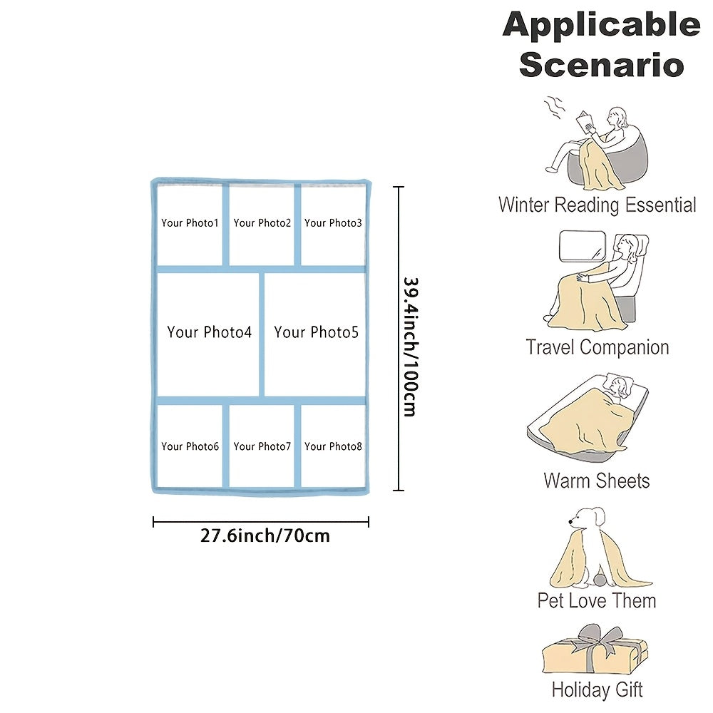 Индивидуальное фланелевое одеяло с фотографией, мягкое теплое одеяло с памятью для пар, семей, дивана, кровати, кемпинга