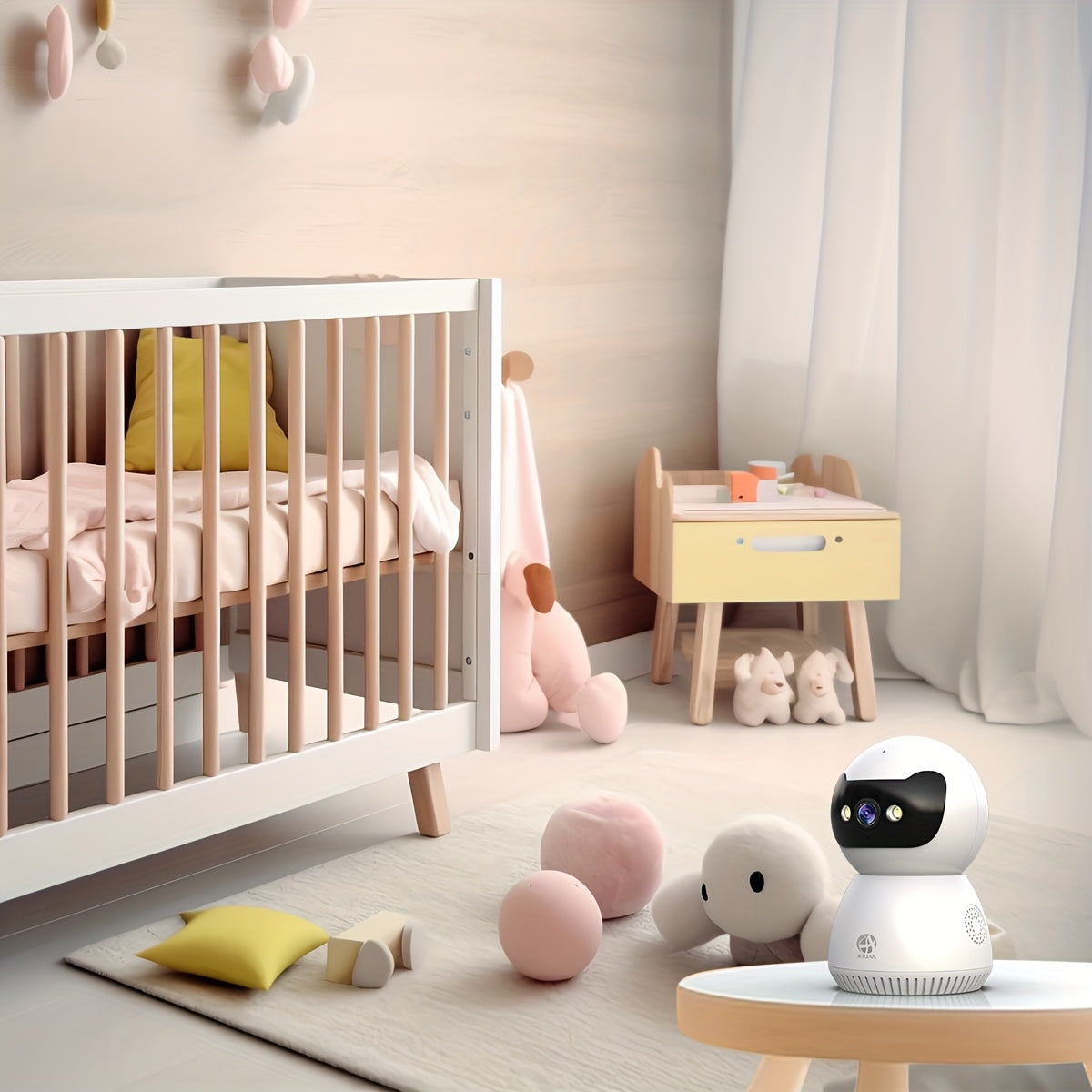 Cámara de seguridad 1080P con visión nocturna en color, audio bidireccional, detección de movimiento, WiFi, para uso en interiores