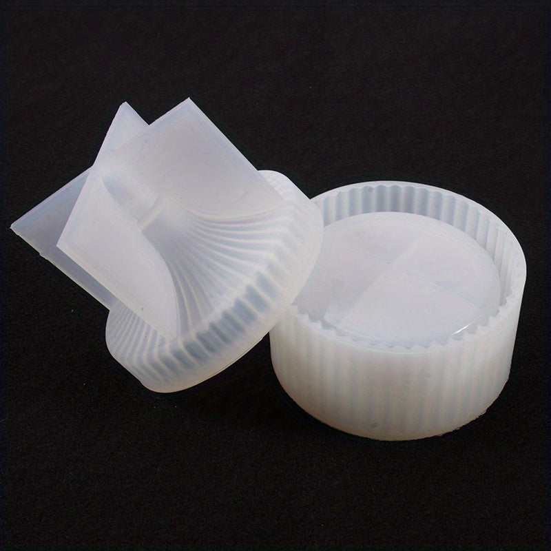 Resin Mold Set for Striped Storage Box with Lid for DIY Jewelry Crafts