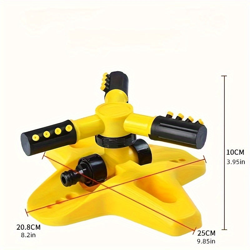 Набор из 6 частей 360° вращающегося газонного распылителя с регулируемой рукой, изготовленный из пластика для многоугольного вращения в системе орошения сада.