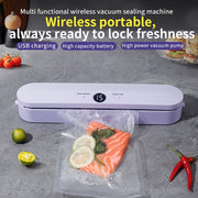 Wireless Vacuum Sealer with High Capacity Battery Power Pump for Food Preservation