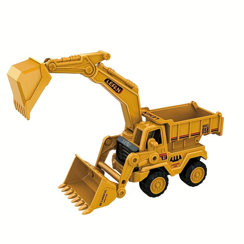 Construction Vehicle Toy for Kids 3+ with Excavator Bulldozer Tipper Truck