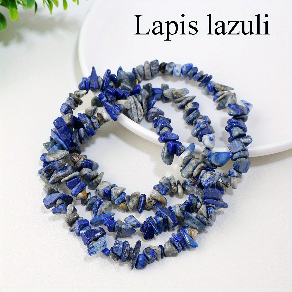 Cuentas de grava de cristal natural de 80cm para hacer joyería DIY, chips de piedras preciosas sueltas