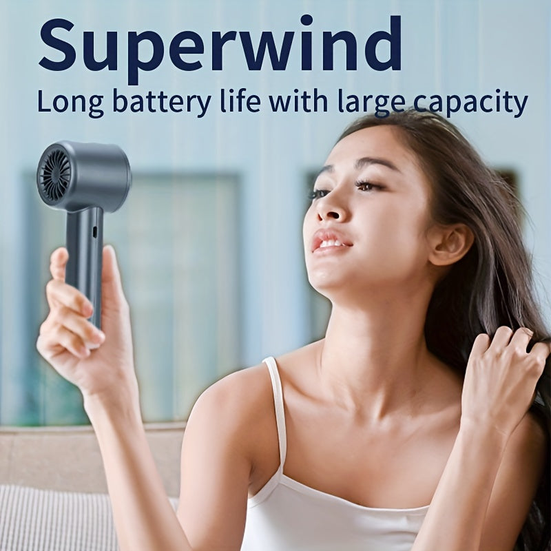 Mini USB Rechargeable Handheld Fan with 120 Speed Settings for Travel Outdoor