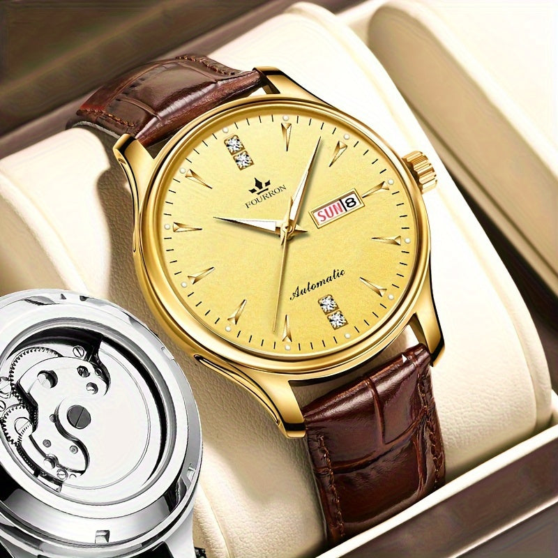 Men's Quartz Watch with Night Light Calendar and Multifunctional Features for Casual and Business Use