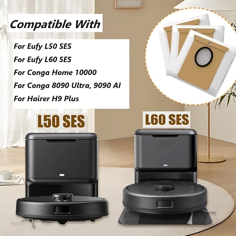 Set of 10 Vacuum Cleaner Dust Bags for Home Use, Sturdy Fabric, Fits Multiple Models