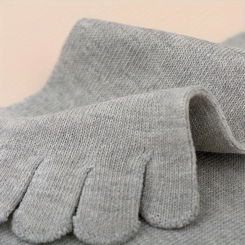 Erkaklar uchun bir rangli besh barmoqli paypoqlar - nafas oladigan, tasodifiy va sport kiyimlari uchun qulay, polyester/spandeks aralashmasi, mashinada yuvish mumkin.