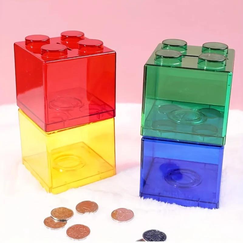 Clear Plastic Coin Bank for Saving Coins at Home