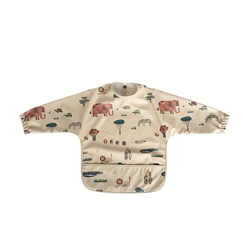 Убедитесь, что ваш ребенок остается чистым и без беспорядка с этим водонепроницаемым нагрудником с длинными рукавами, идеально подходящим для подарков на Хэллоуин, Рождество, День благодарения и Пасху.