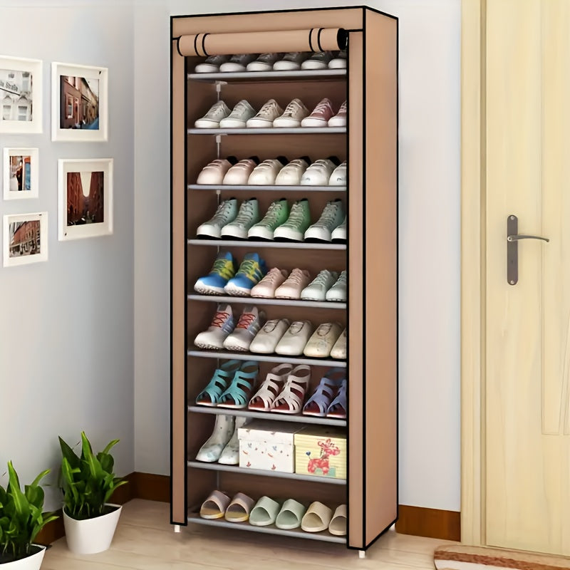 Armario organizador de zapatos de metal moderno, independiente, de varias capas, para suelo, de montaje en piso