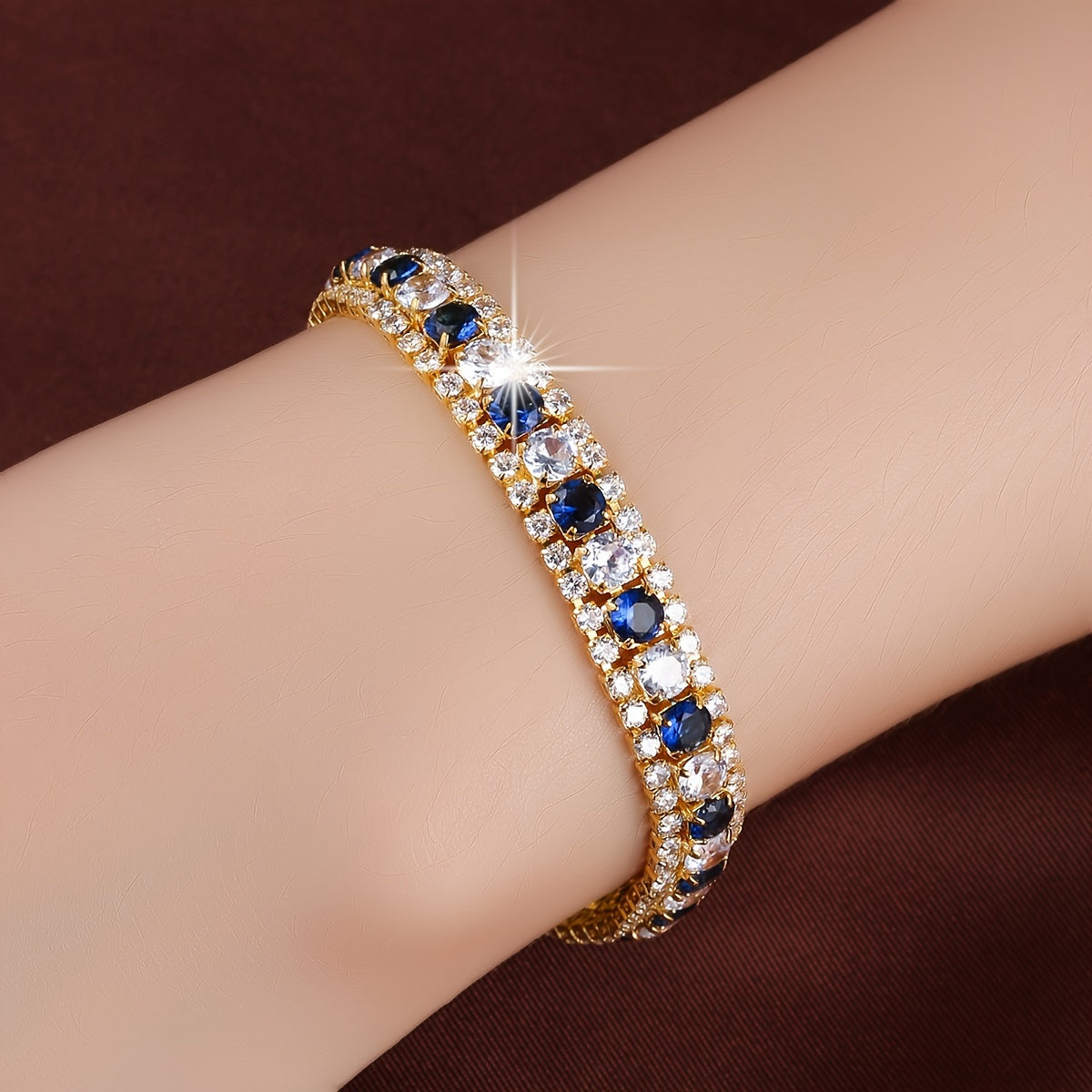 Великолепный многоцветный браслет-манжета из циркония в роскошном стиле, позолоченный 18K, идеальный для вечеринок, банкетов и подарков.
