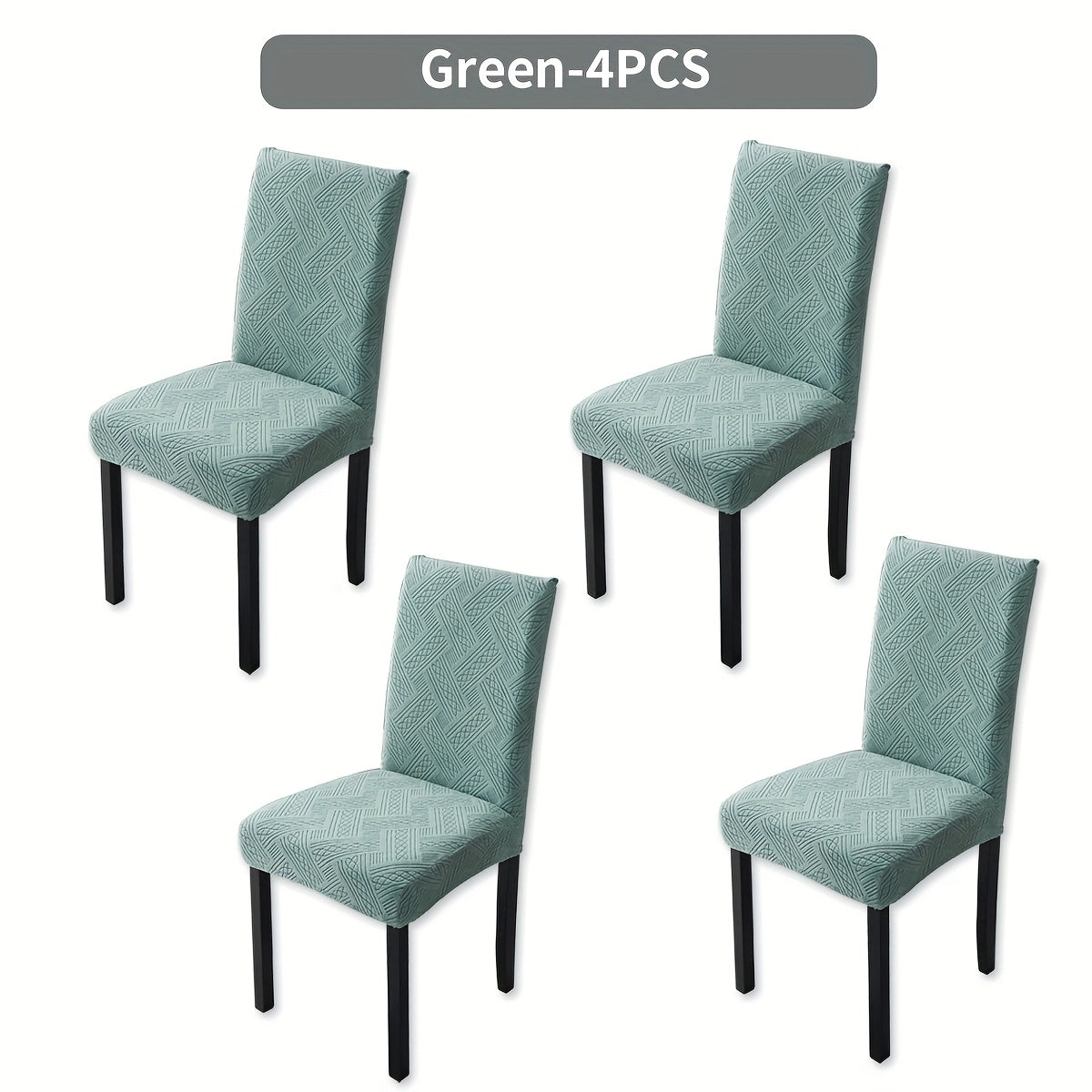 4/6pcs Bohemian Style Jacquard Chair Covers Removable Washable Polyester Spandex