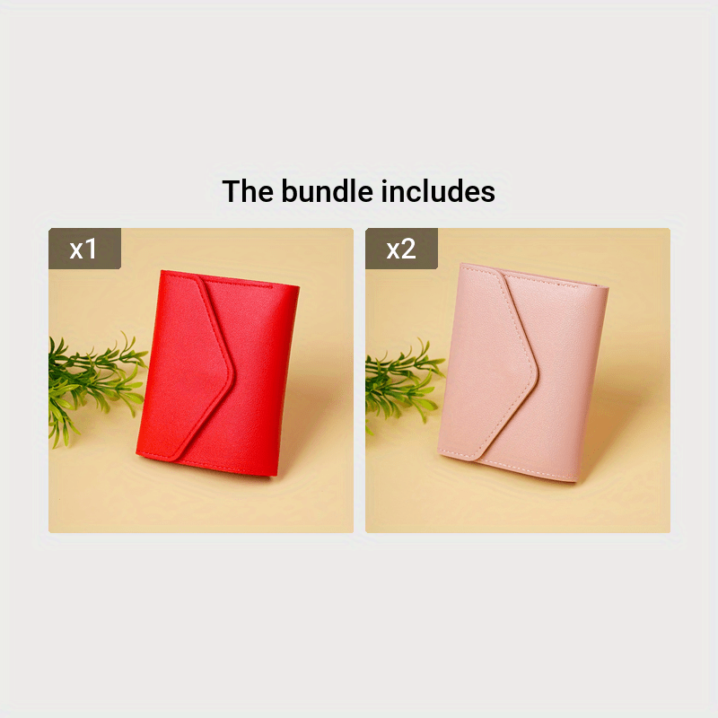 Легкий трехслойный кошелек из ПУ для девочек и взрослых с застежкой-молнией и карманом для быстрого доступа