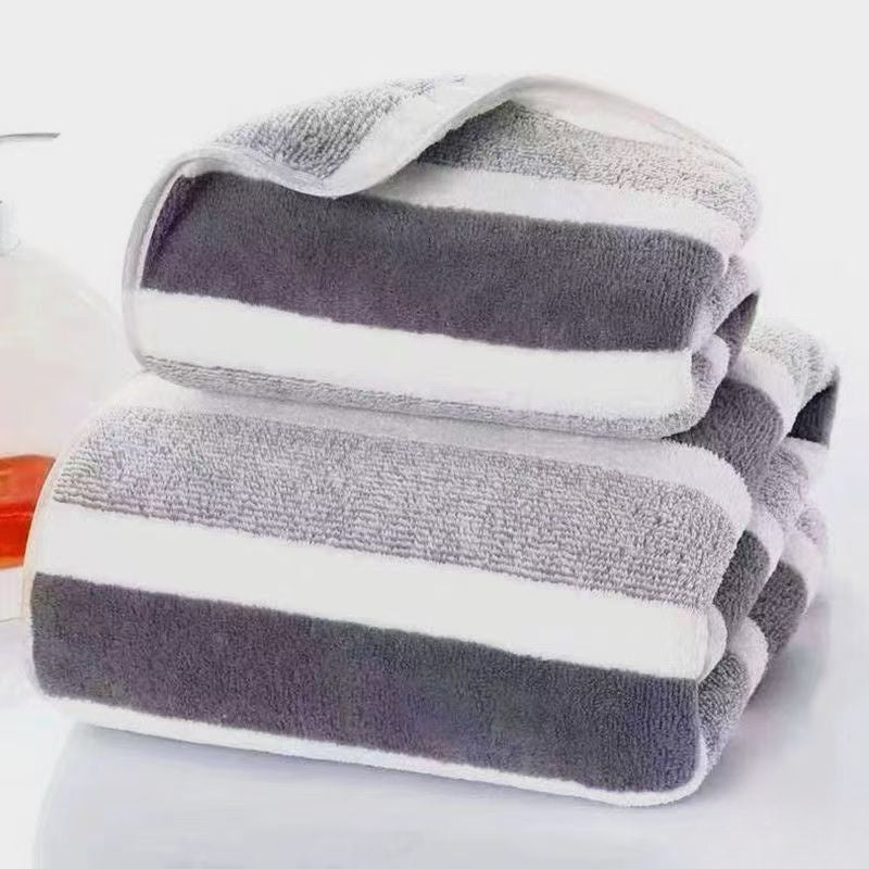 Новые полотенца для лица 2024 года с широкой каймой, впитывающие, мягкие и без ворса, набор банных полотенец.