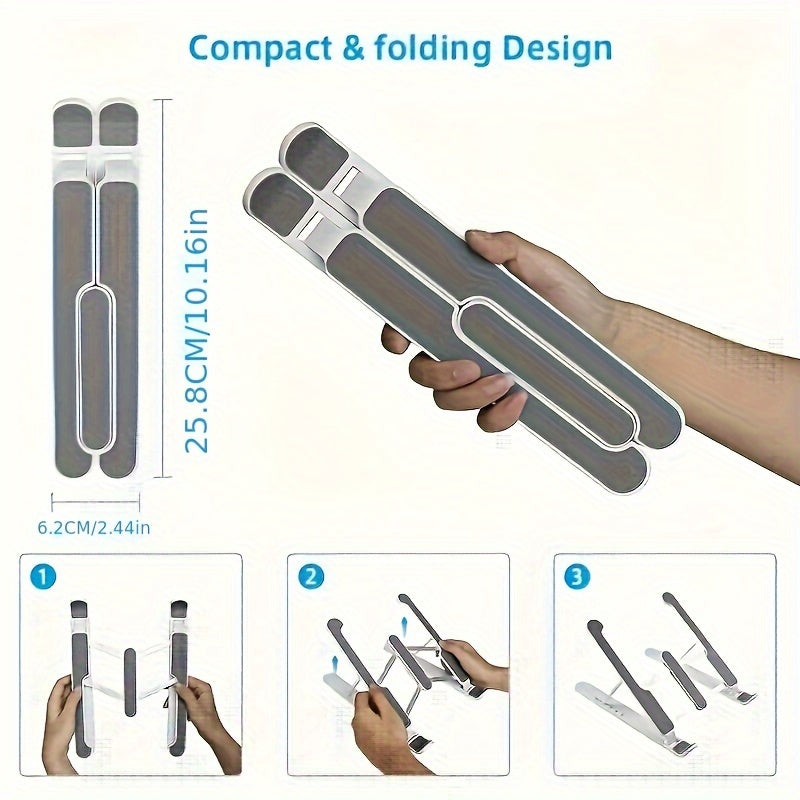 Adjustable Laptop Stand Made of Lightweight ABS Material Fits 30.48-39.62 cm Notebooks